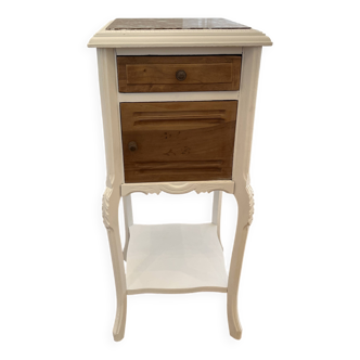 Console ancienne avec plateau en marbre – fin XIXe / début XXe siècle – restaurée