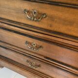 Wooden and marble chest of drawers with mirror