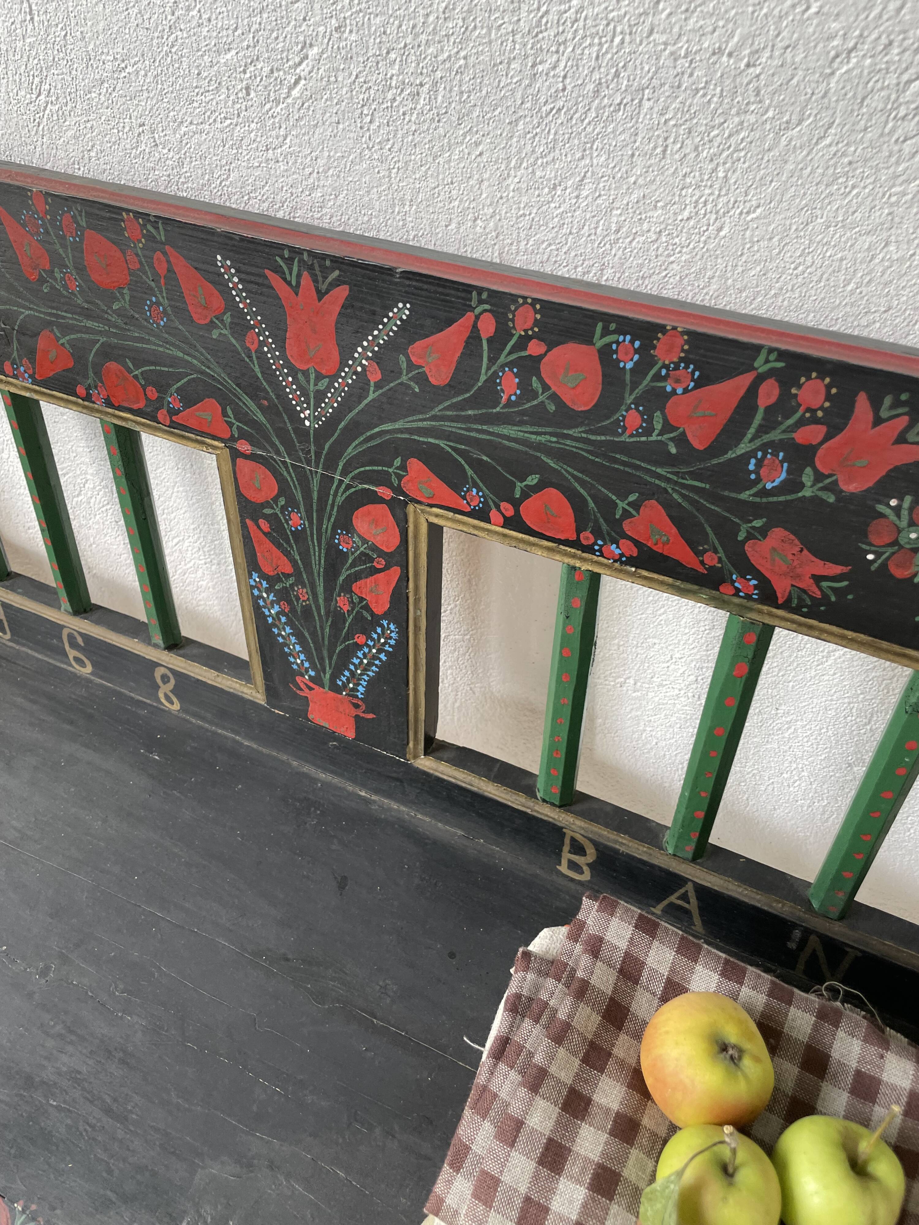 Moldavian bench 1968 polychrome