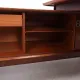 Vintage executive desk with sideboard, Arne Vodder for Sibast, 1960s