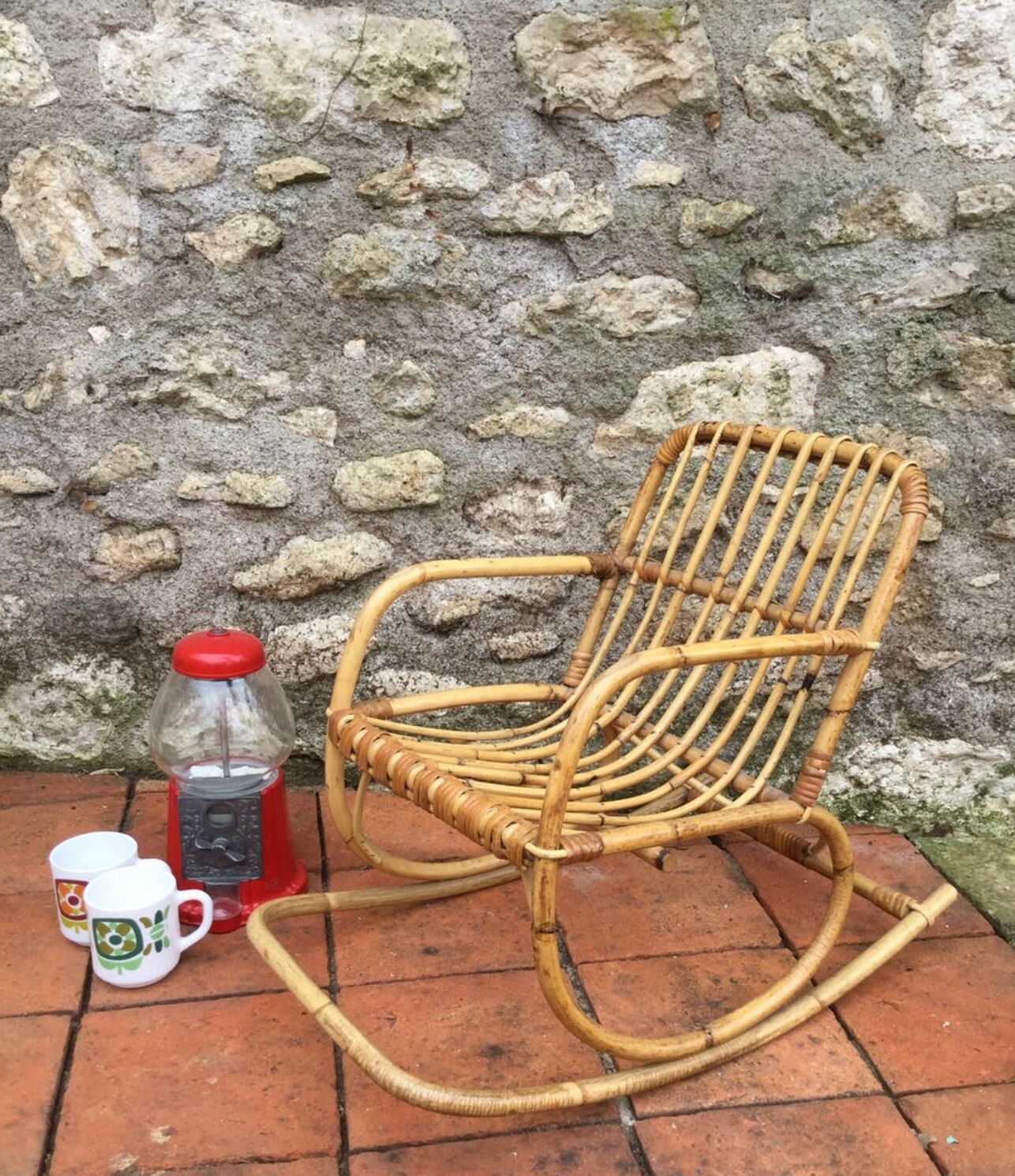 Rocking chair in rattan child