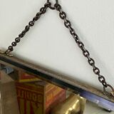 Barber mirror with chain 33 x 28 cm
