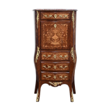 Secretary in precious wood marquetry, Transition style, Napoleon III period – Mid-19th century