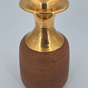Vase en grès chamotté brut émaillé d'or, Italie, Bitossi pour Raymor, circa 1960/1970