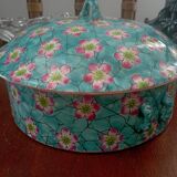Old glazed ceramic covered pot