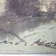 Claude HOUAL - Watercolour No. 26 At the Church Around 1950