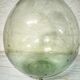 Demijohn green 7 liters in blown glass