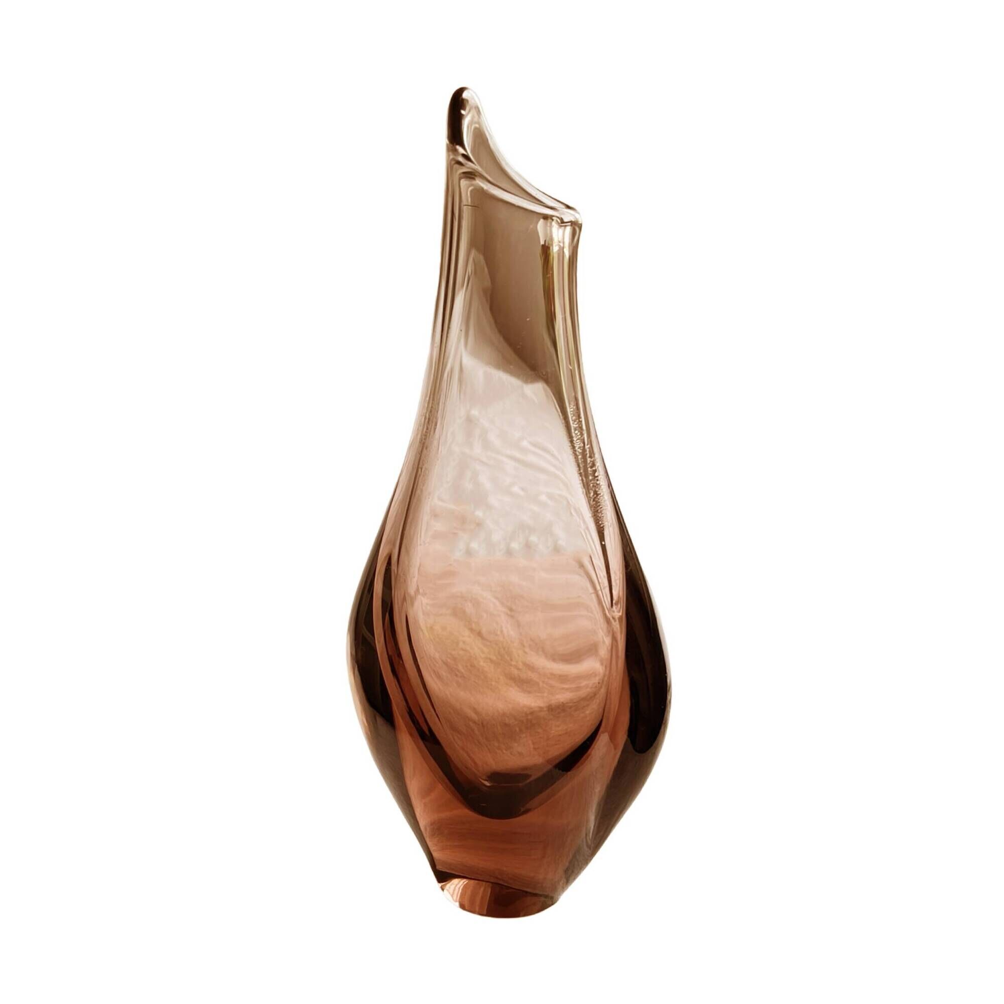 Glass vase, designed by M. Klinger, Železny Brod Sklo, Czechoslovakia, 1960