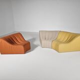 Kwok Hoi Chan "Chromatic" modular sofa in orange, yellow and cream.