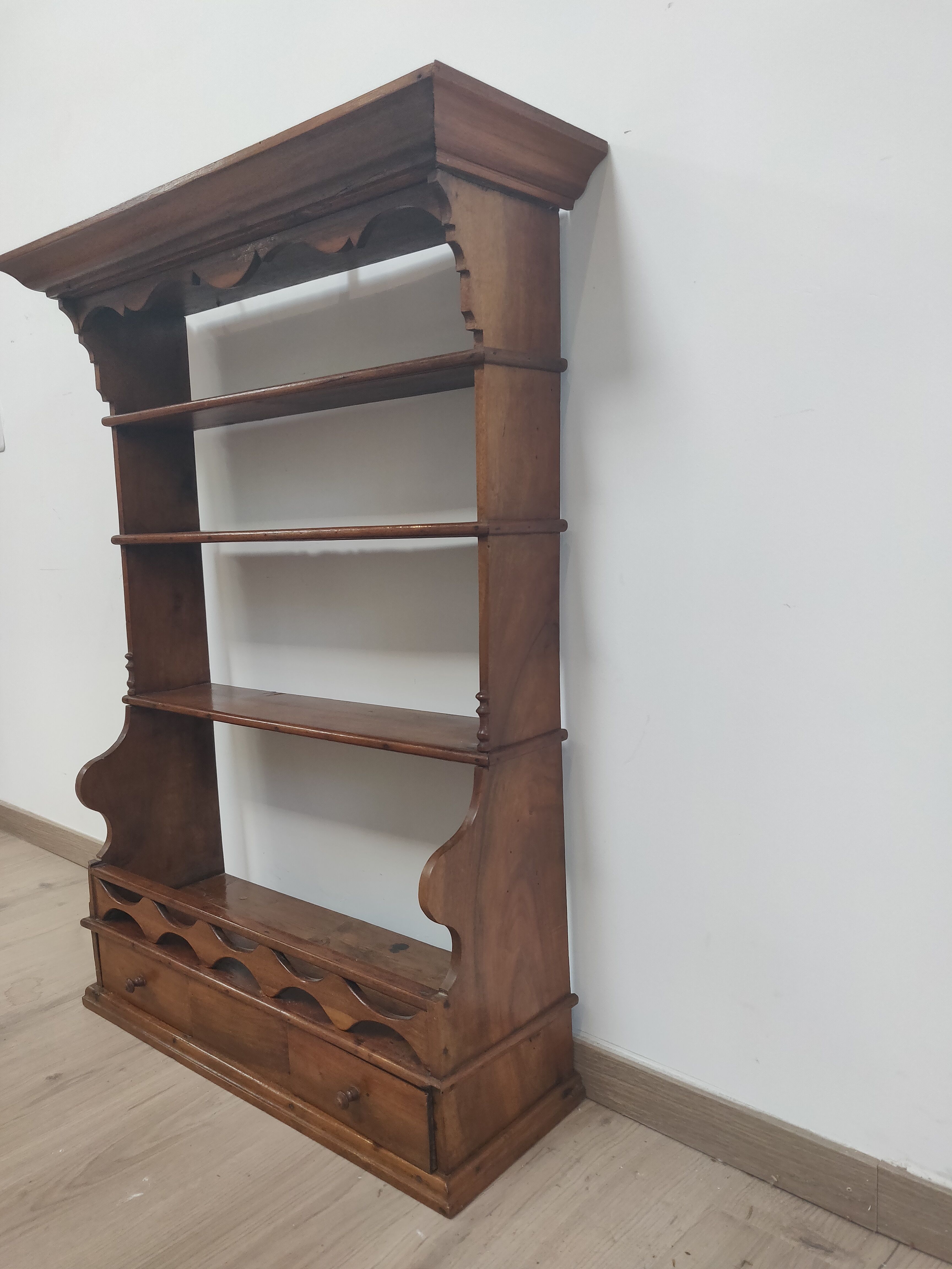 Wall shelf of the nineteenth century carved wood