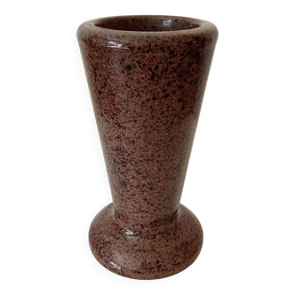 Vintage speckled granite vase