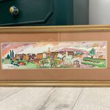 Framed landscape painting