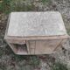 Small auxiliary sandblasted piece of furniture