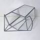 Verrière terrarium mini serre à cactus en verre et métal