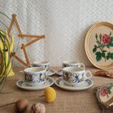 Set of 4 Villeroy & Boch cups and saucers - vintage
