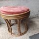 Pouf bamboo stool basket maker vintage Savoyard