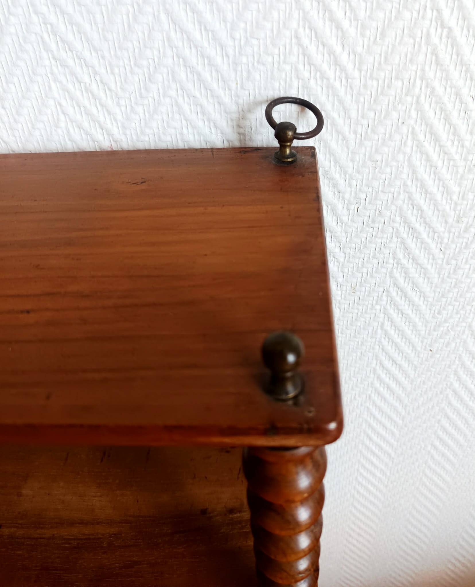 Napoleon III twisted column wall shelf