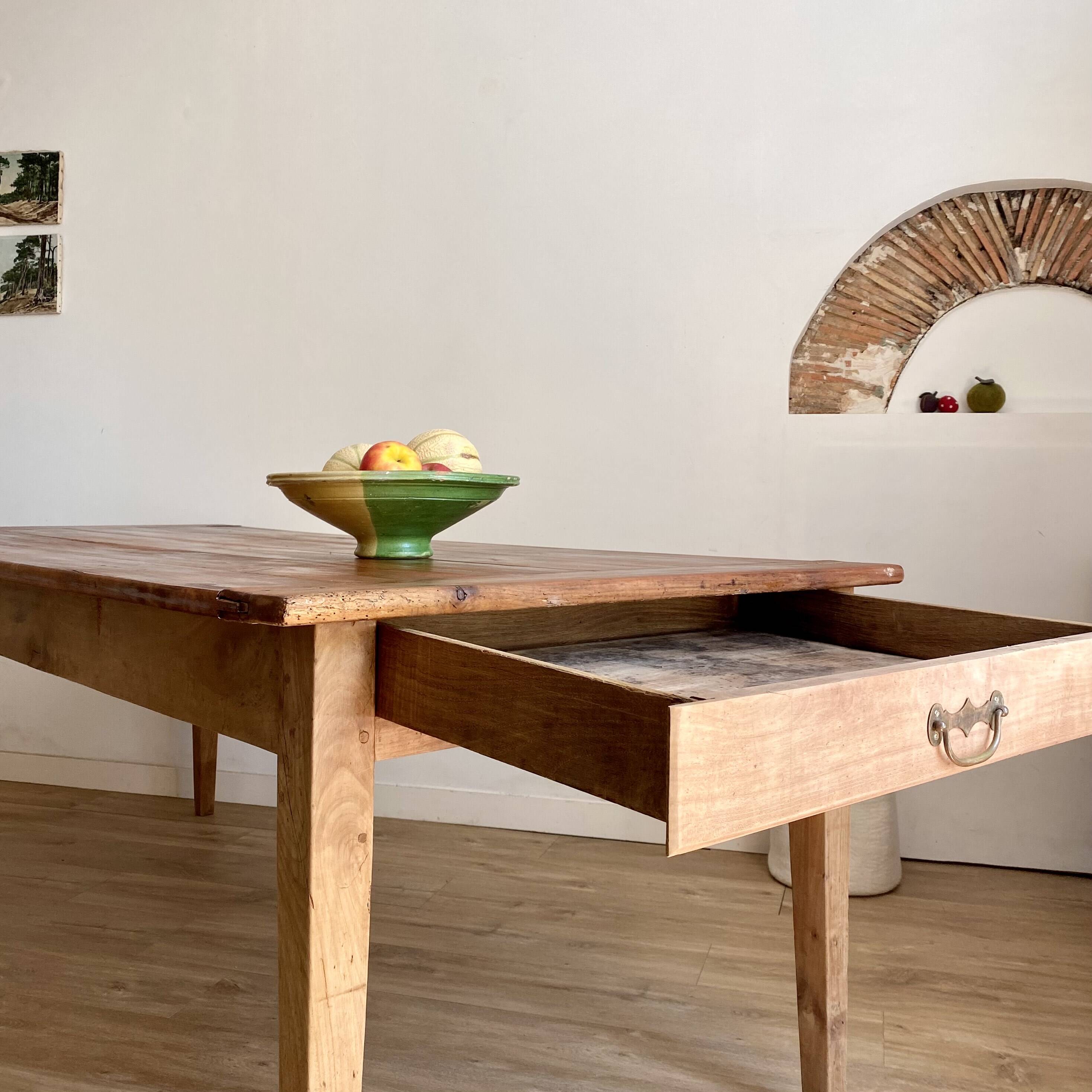 Solid chestnut farmhouse table 200x90cm