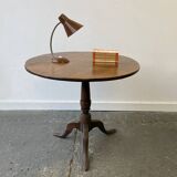 19th century antique oak round tilt top table