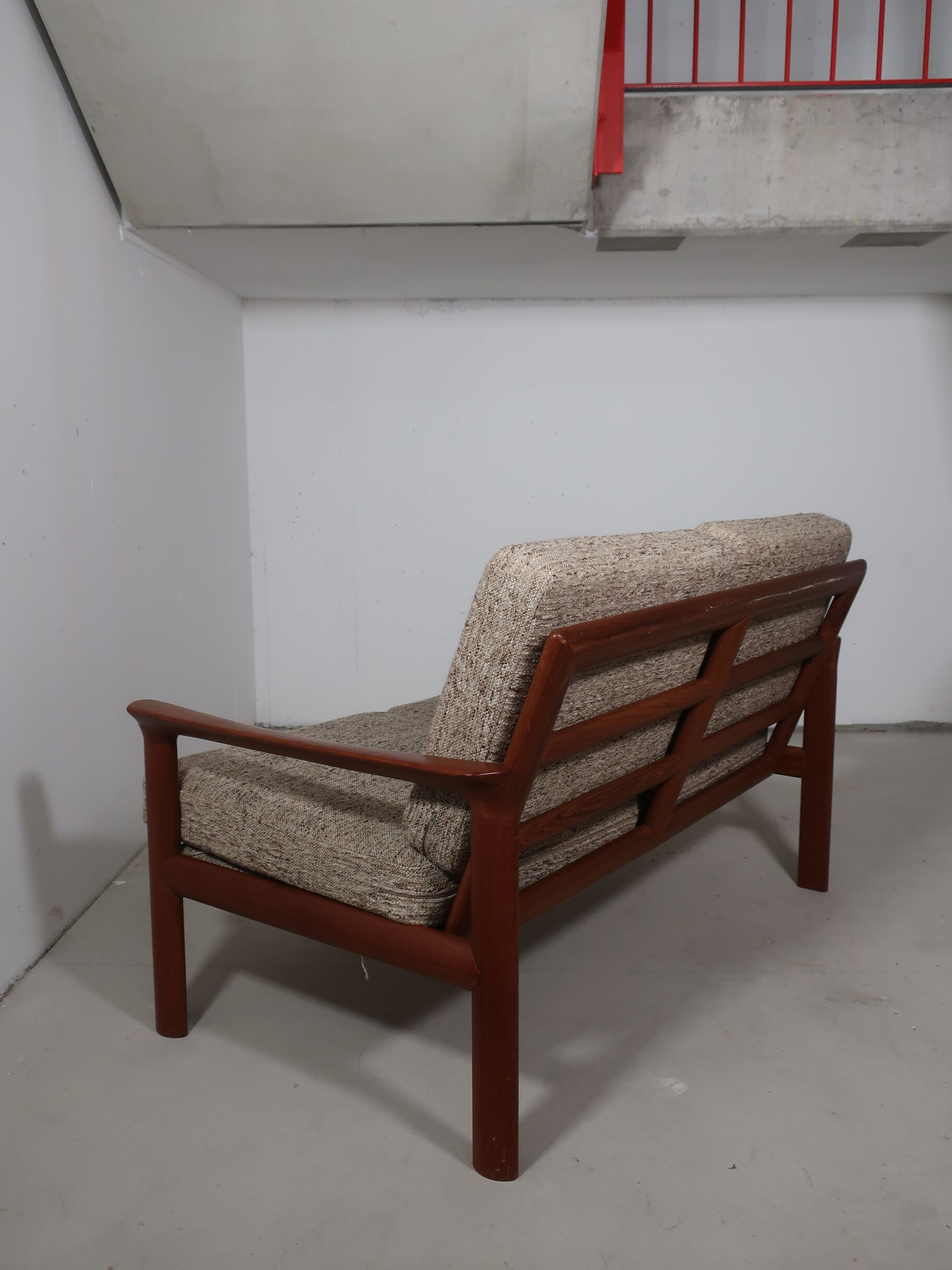 Two-seater sofa in massive teak 60s edition Dyrlund