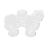 Lot de 4 verres en cristal