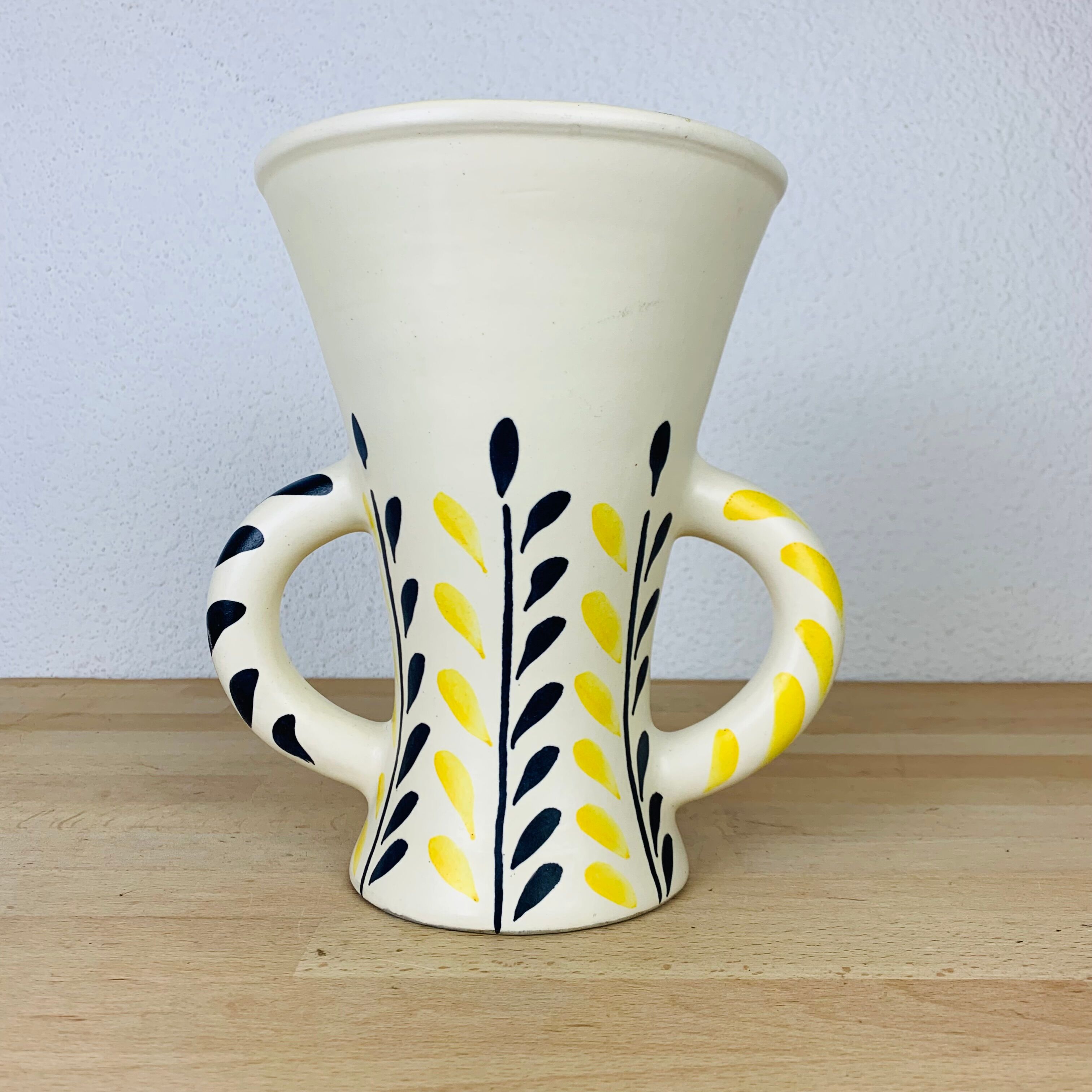 Sim Vallauris ceramic vase with handles