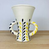 Sim Vallauris ceramic vase with handles
