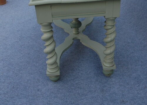In grey-blue oak side table