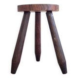 Tabouret tripode en bois - tabouret de berger ancien