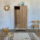 Vintage Parisian school cabinet tubular feet year 1950