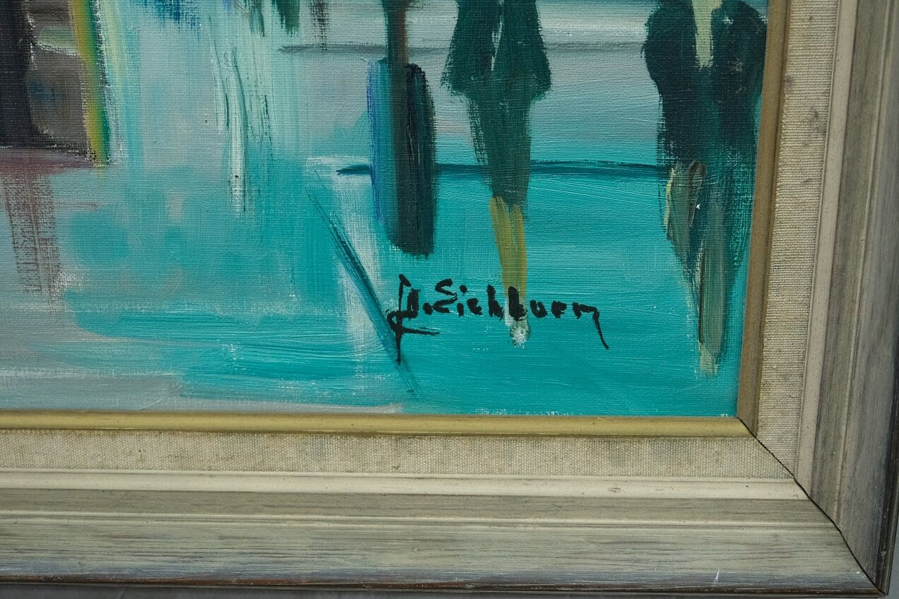 Swedish Modern Painting by Jack Eichborn, Oil on Canvas, 1960s