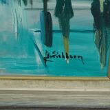 Swedish Modern Painting by Jack Eichborn, Oil on Canvas, 1960s