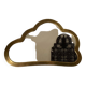 Cloud Shaped Brass Mirror