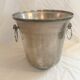 Champagne bucket in food. silver