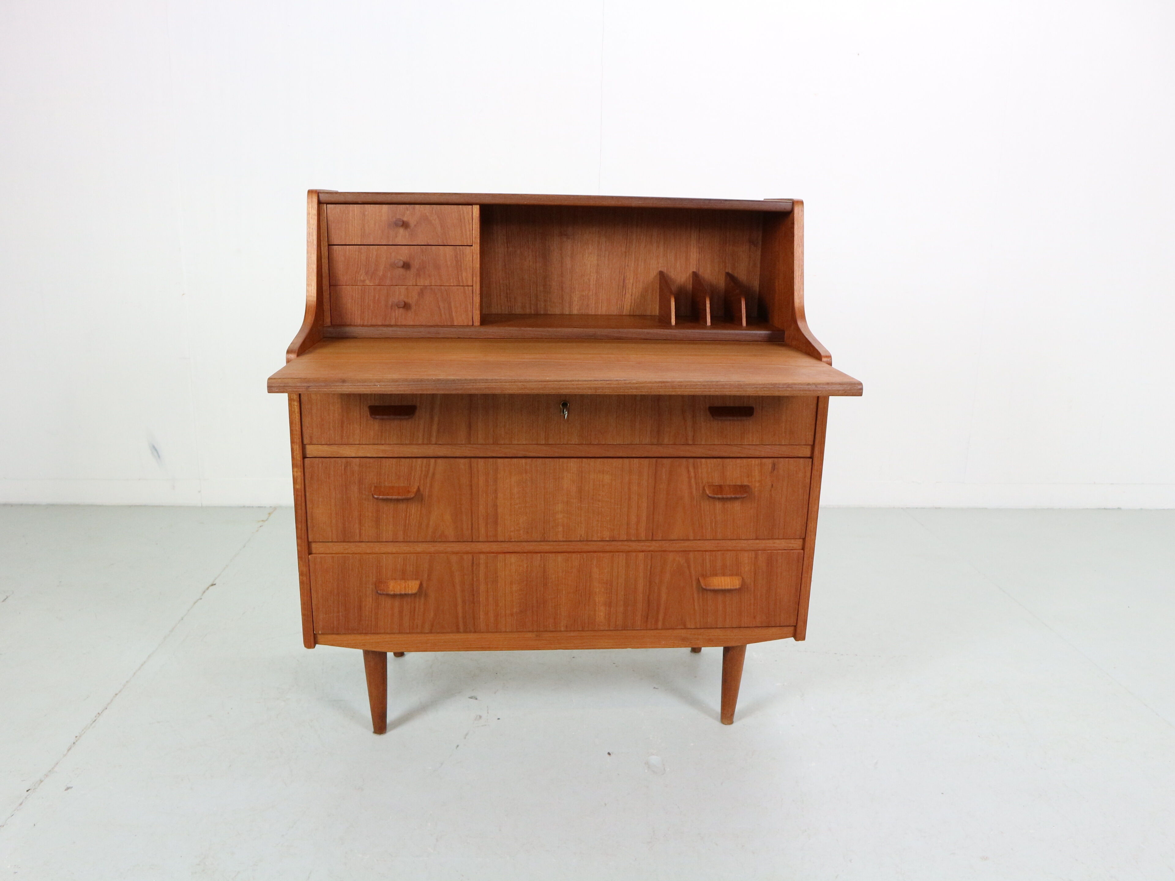 Mid- Century modern teak secretary- cabinet, 1960 Denmark