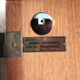 Vintage wardrobe signed Magnani Master cabinetmaker in teak and mahogany