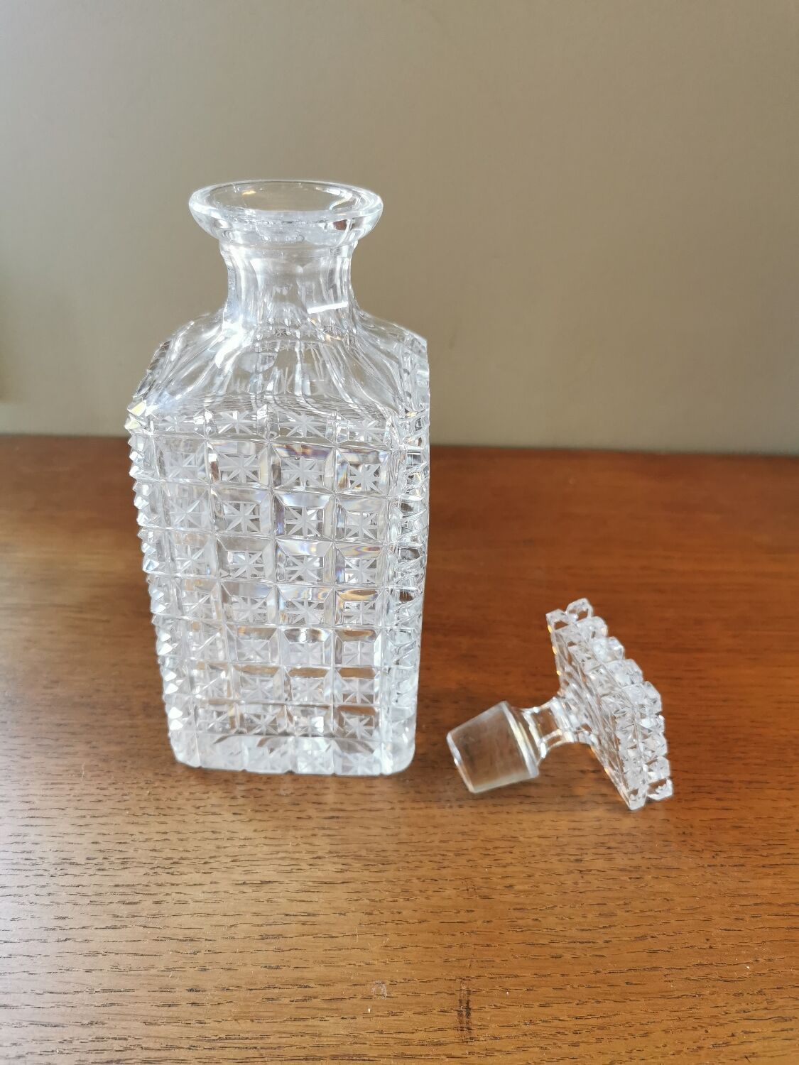 Cut crystal whiskey decanter