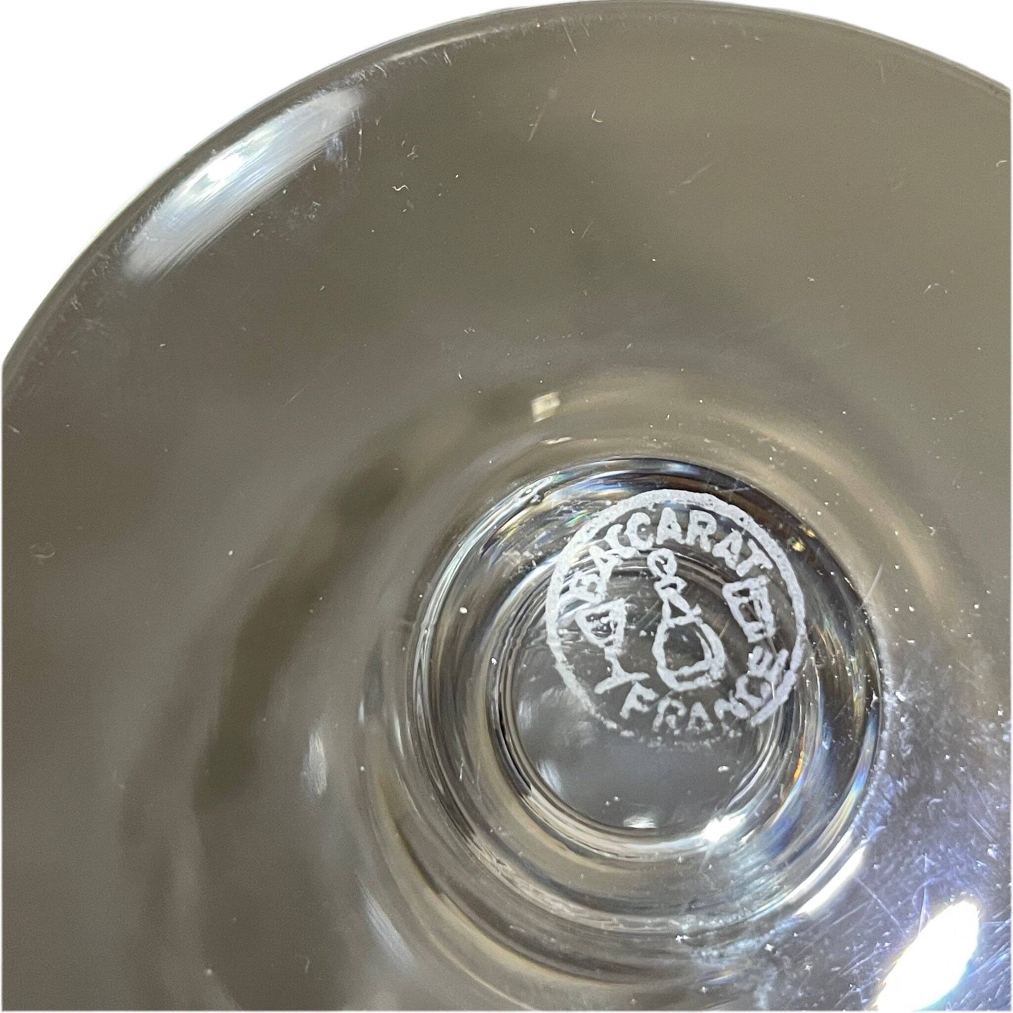 2 Baccarat crystal "Armagnac" model wine glasses