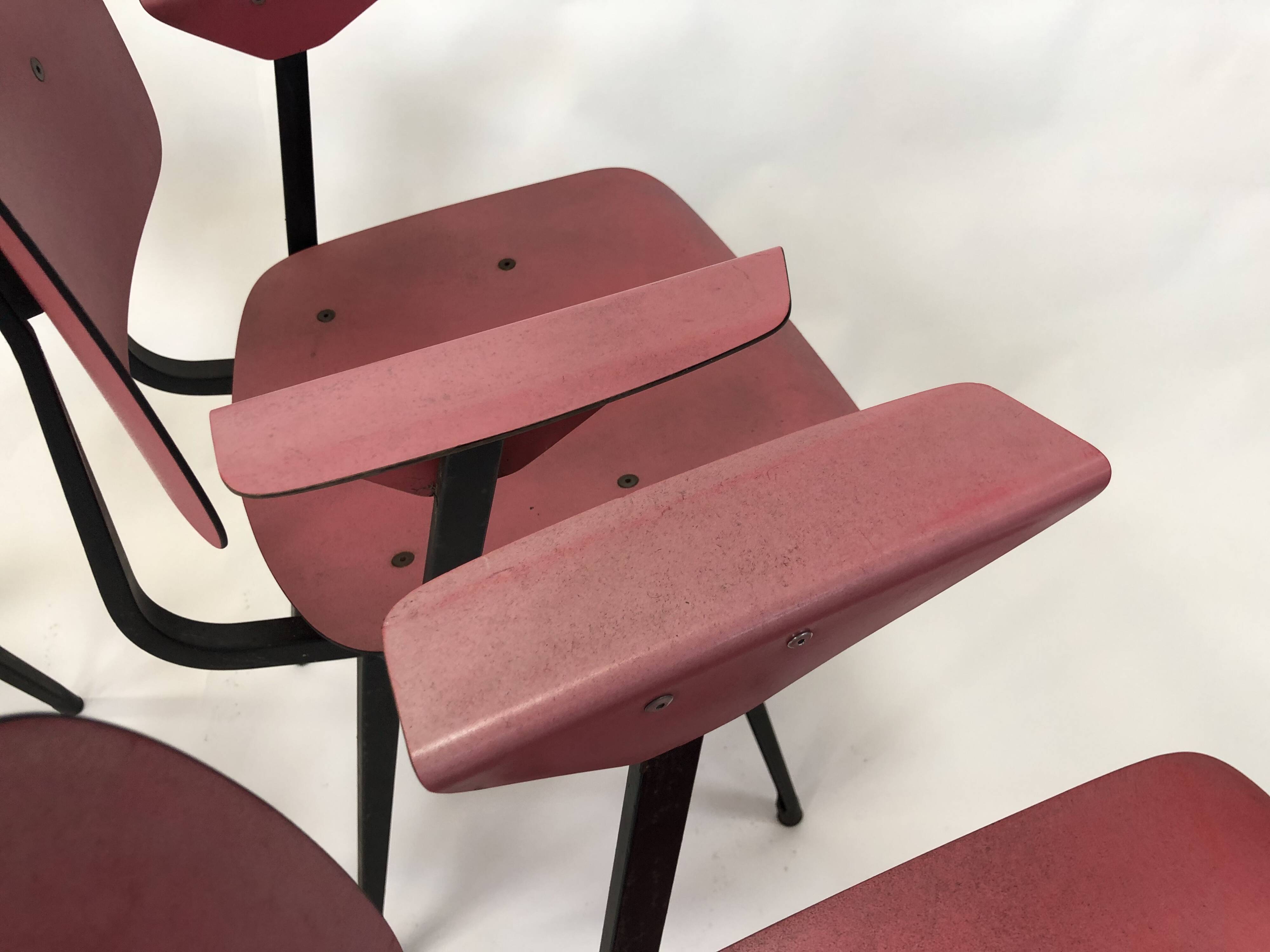 Set of 4 Friso Kramer Revolt chairs first edition with armrests