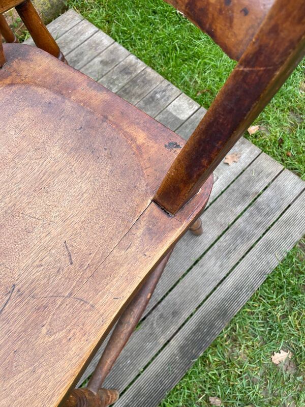 Paire de chaises de ferme anglaises XIX e