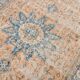Soft Peach & Blue Oushak Vintage Rug, Made in Anatolian, 220x304 Cm