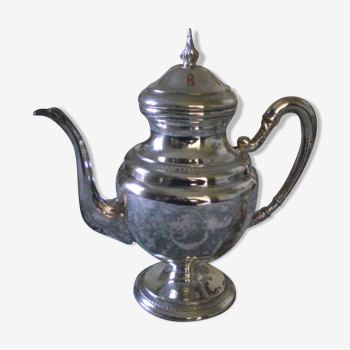 Silver metal silver metal empire style teapot.