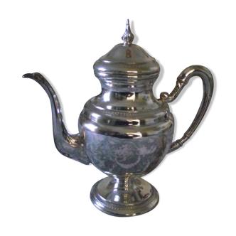 Silver metal silver metal empire style teapot.
