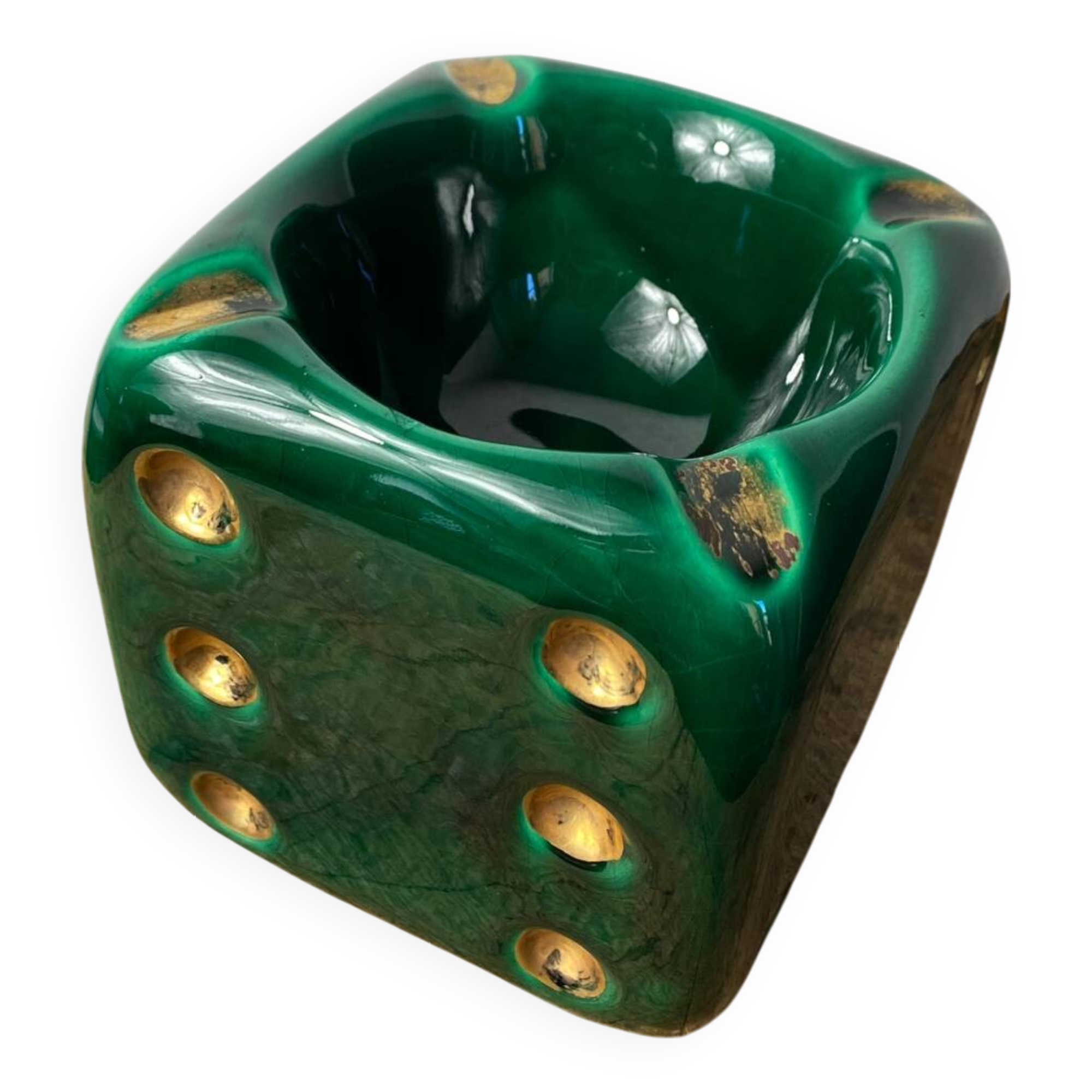 Ferlay Vallauris ceramic “big dice” ashtray