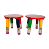 Pair of pencil stools by Pierre Sala for children