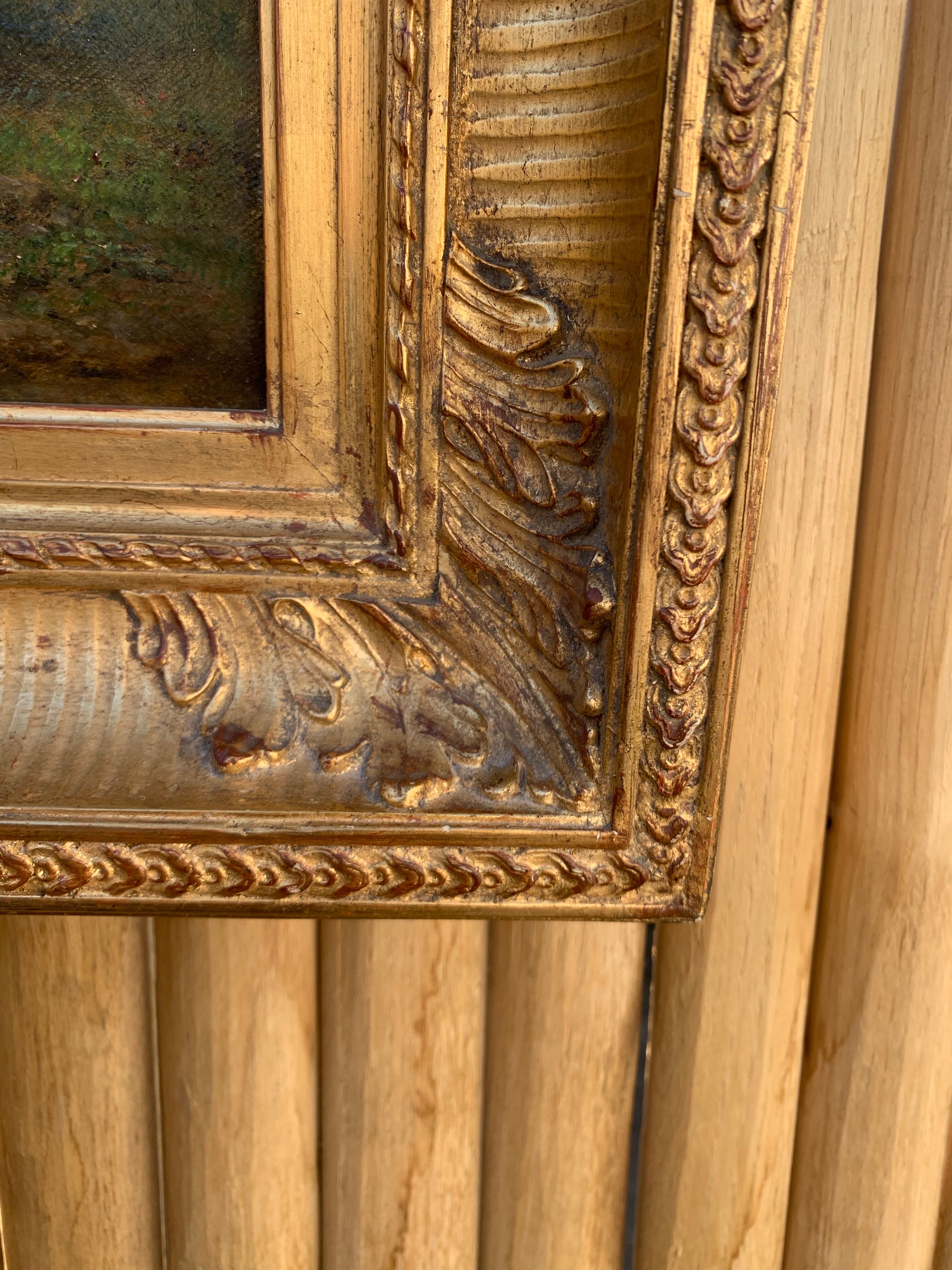 The herd. oil on canvas xixth j Paris