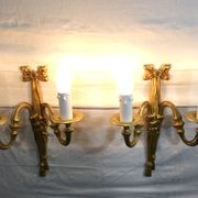 Pair of sconces Bronze 2 lights Louis XVI style
