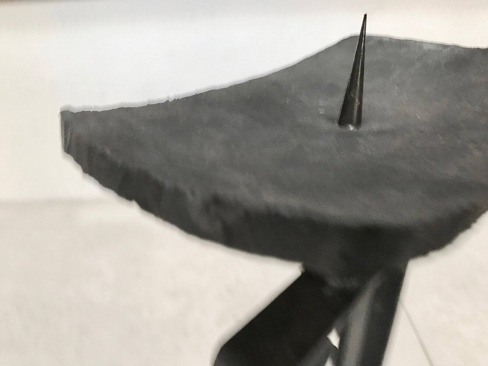 Sculptural brutalist candleholder in wrought iron, GDR / Germany, 1960s