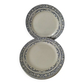 5 assiettes Creil et Montereau modèle Colbert – Terre de fer 1890-1895