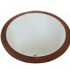 Round teak mirror, 1970s – vintage, diameter 70 cm